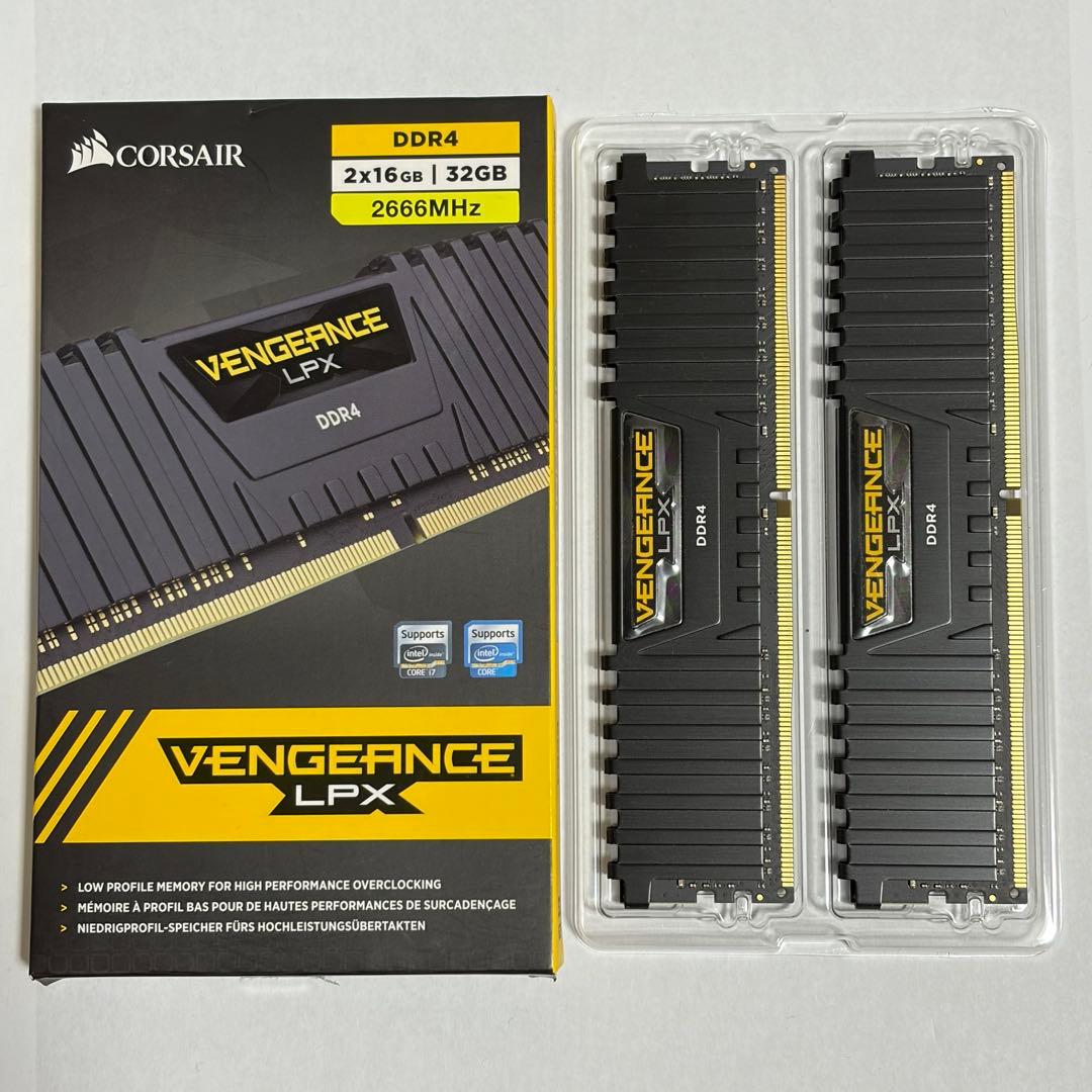 CORSAIR VENGEANCE DDR4-2666 16×2 32GB