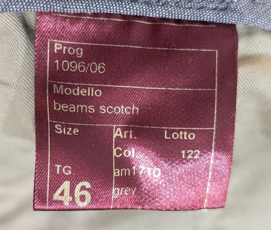 Berwich Scotch BEAMS 46 チャコールグレー フランネル