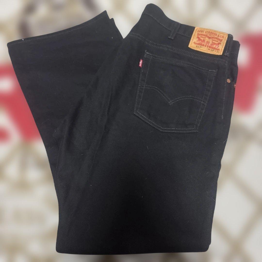 希少ビッグサイズLevi's 517 ブラック フレア デニム W42 L30
