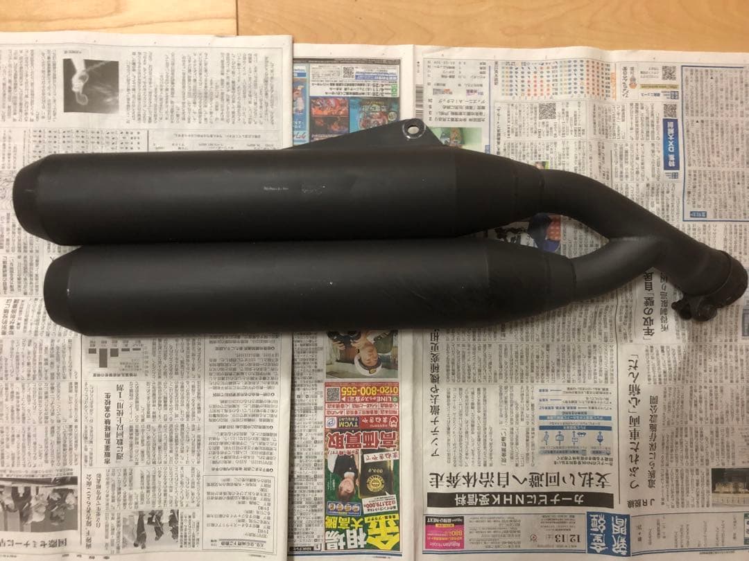 【レブル250 マフラー】 マットブラック／ W(ダブル)