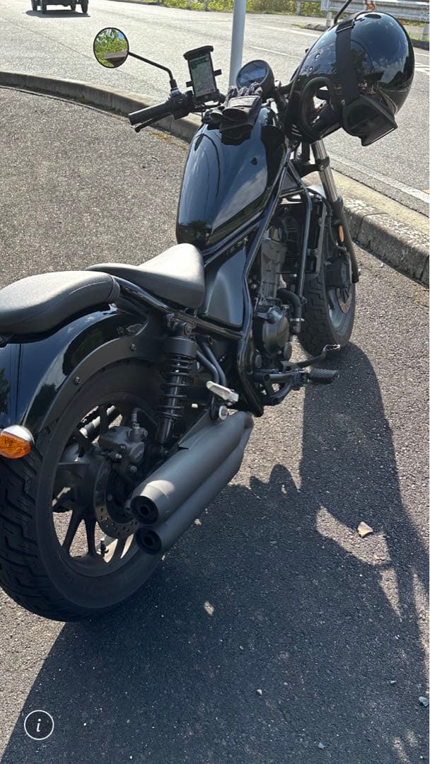 【レブル250 マフラー】 マットブラック／ W(ダブル)