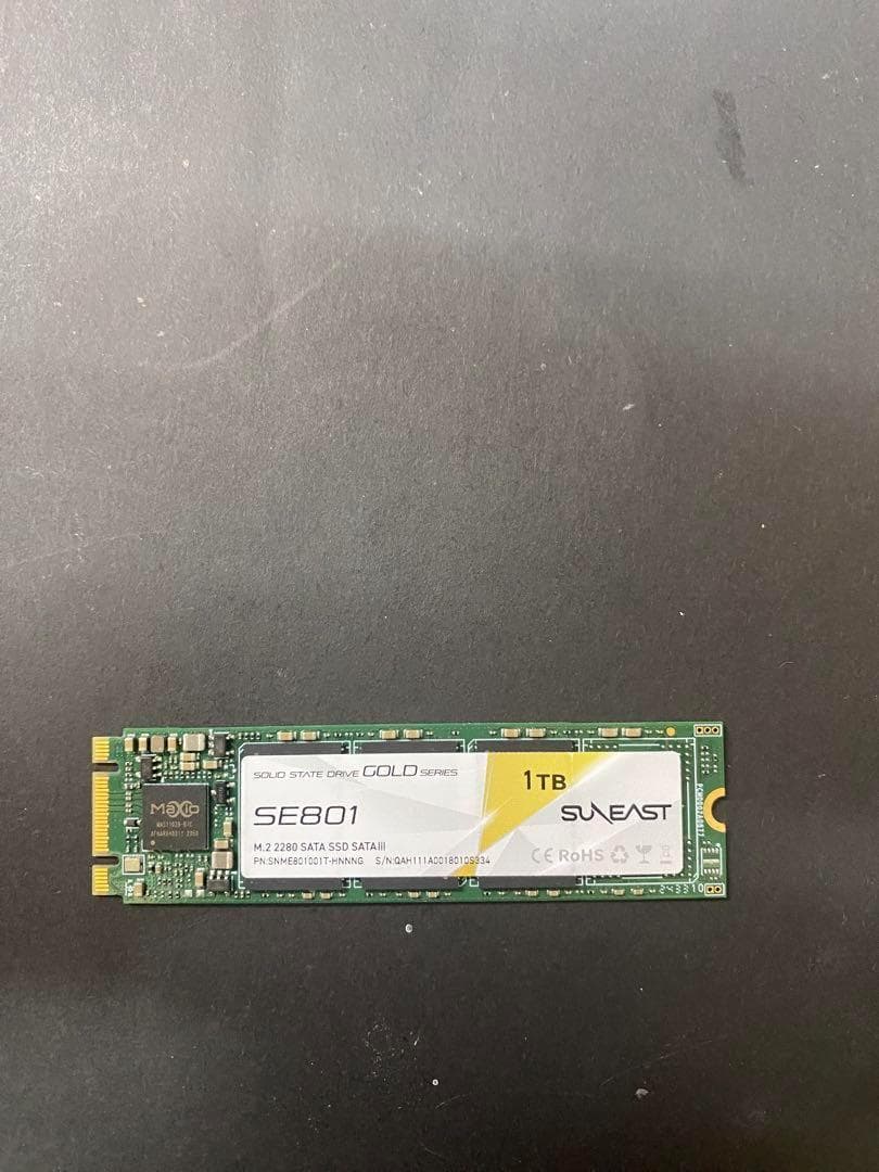 新品10時間未満ほぼ未使用 SSD M.2 1TB