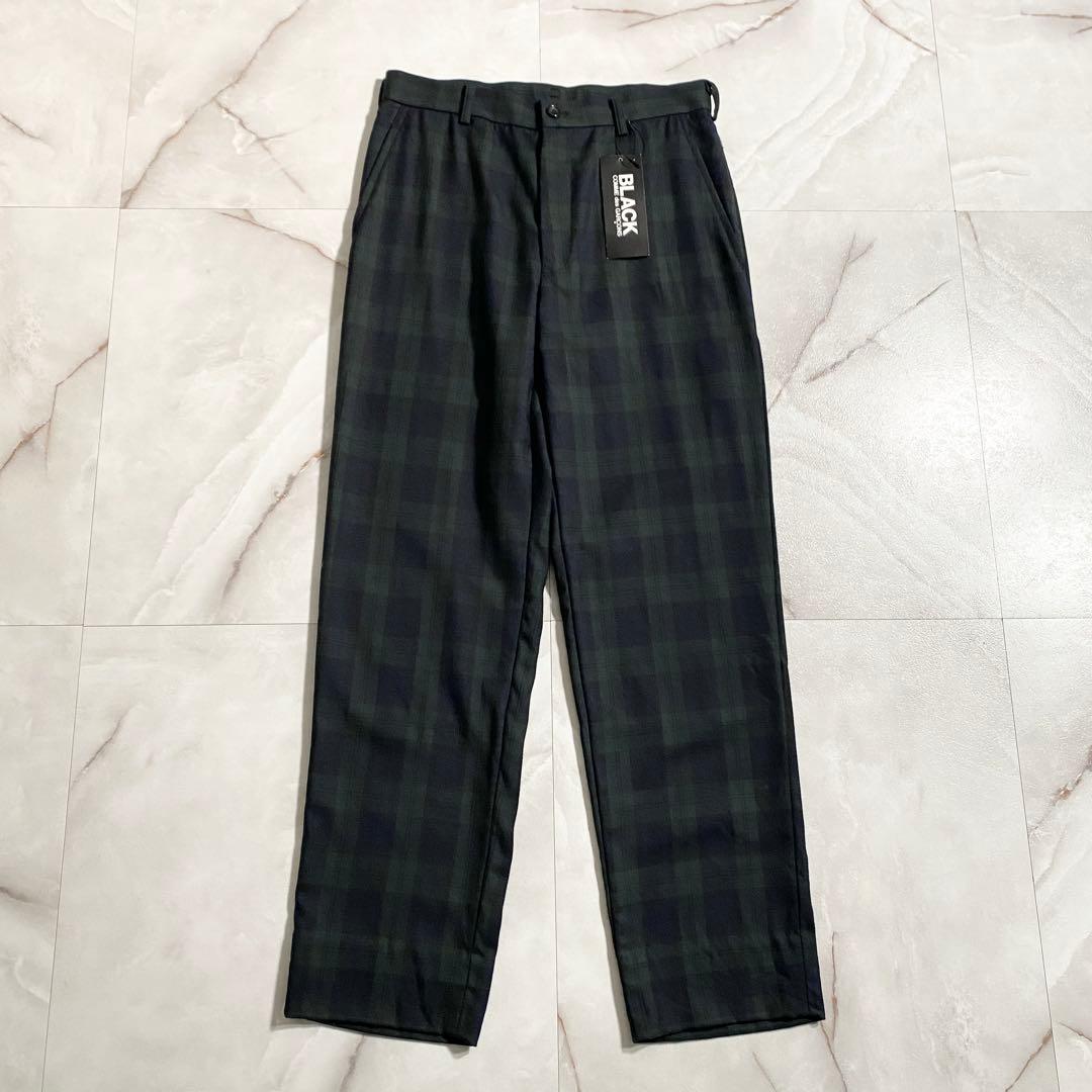 A18050 未使用 ブラックコムデギャルソン ブラックウォッチスラックス