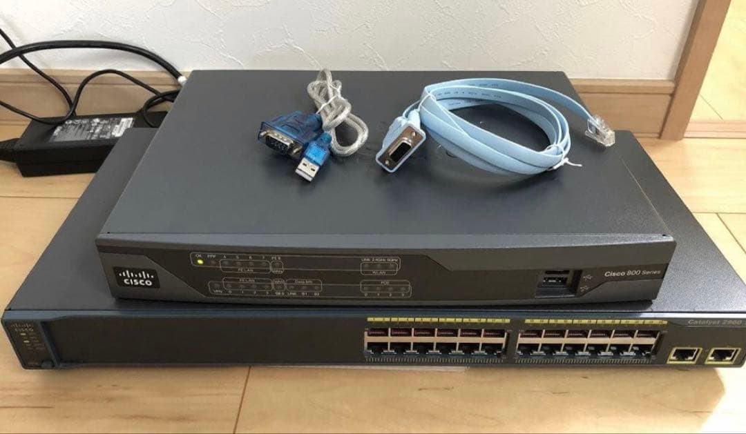 【CCNA、CCNP】2台セットCisco892J、L2スイッチ2960