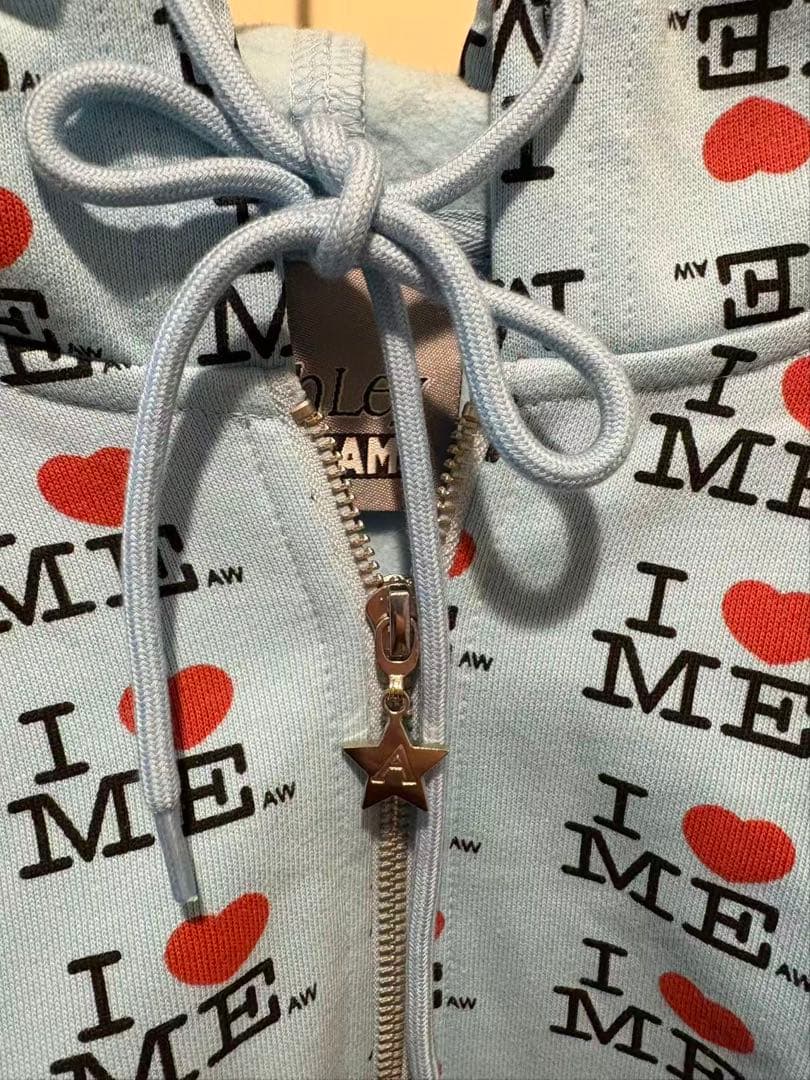 トップス Ashley williams BLUE I HEART ME L