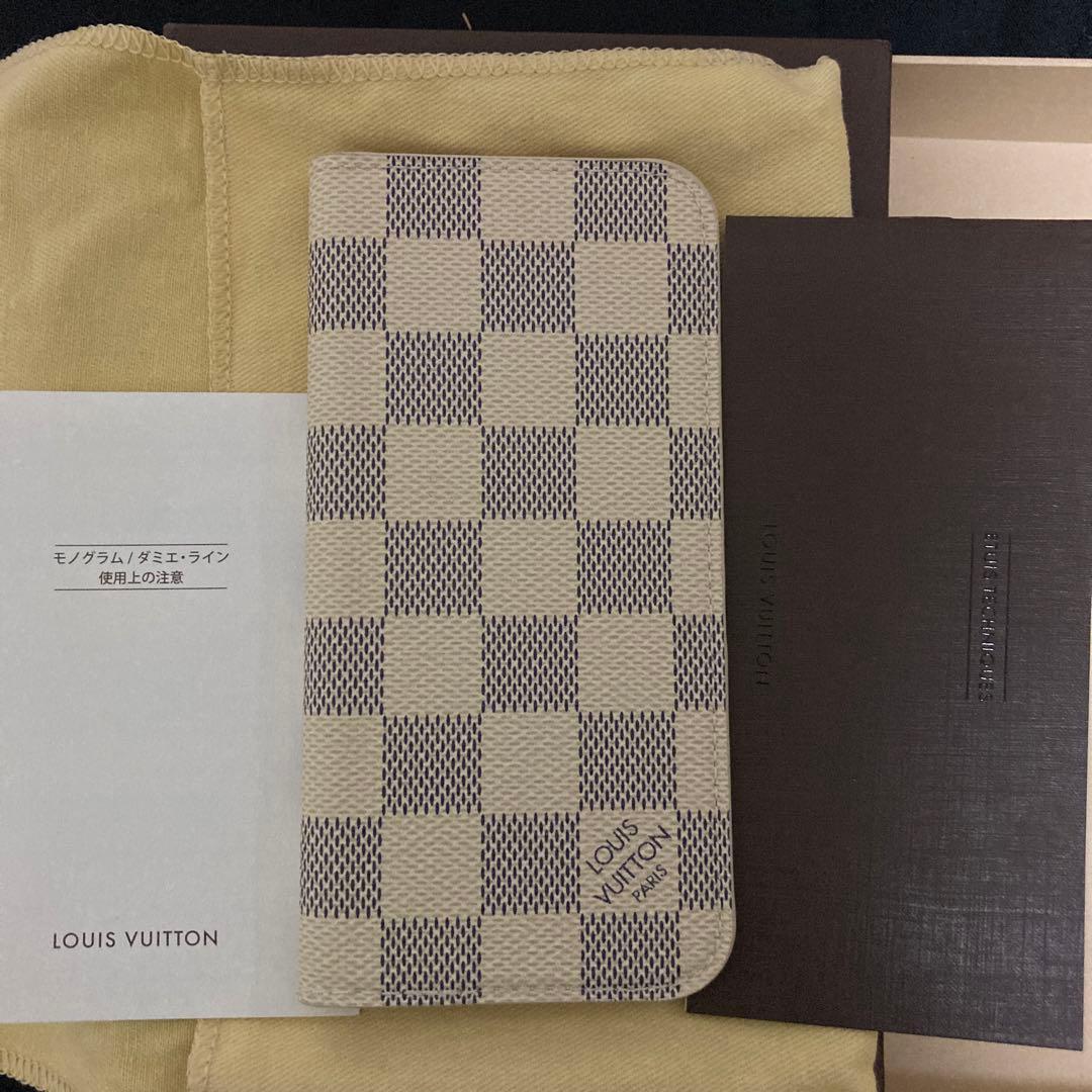 正規品ルイヴィトンダミエアズールフォリオ6iPhoneケース ベージュ