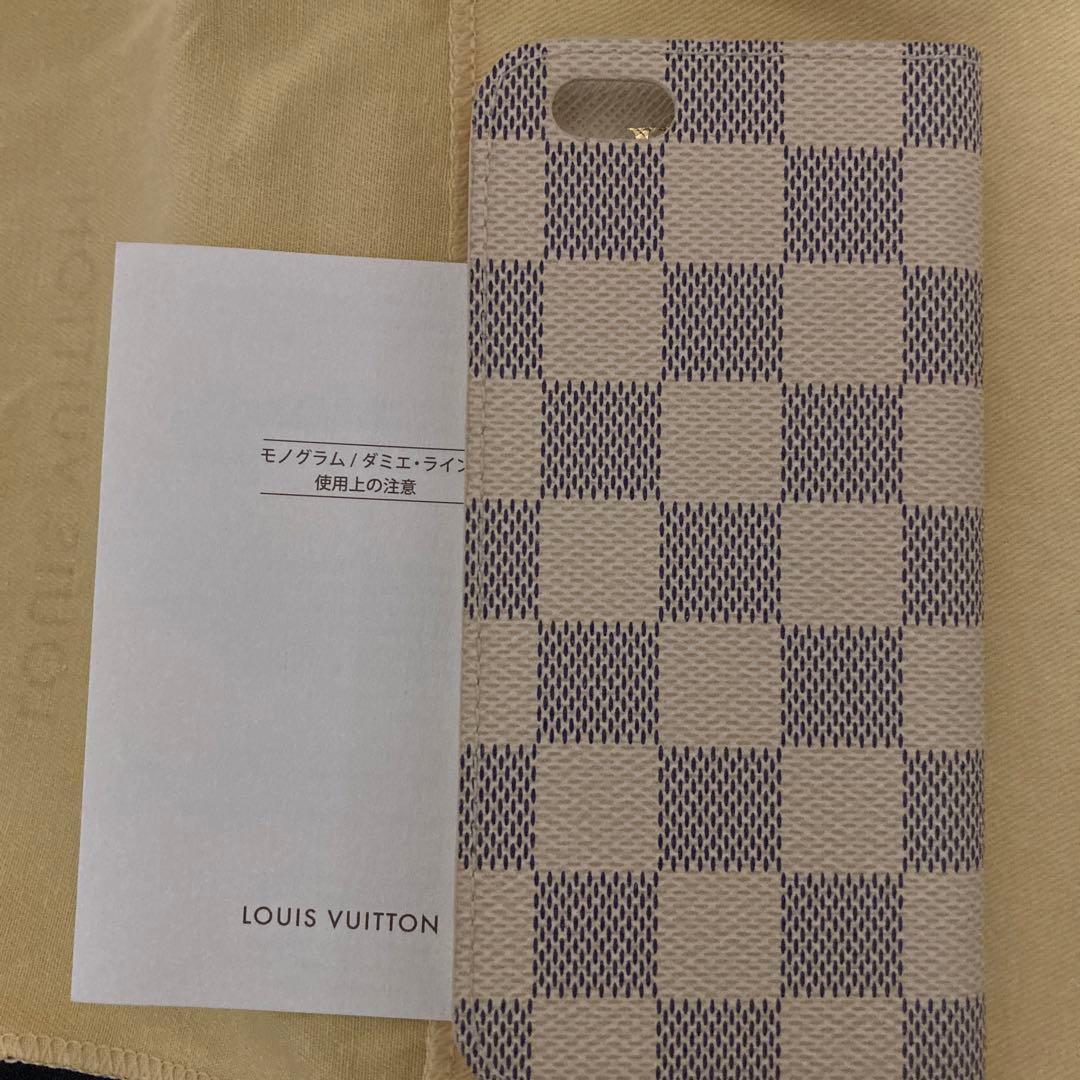 正規品ルイヴィトンダミエアズールフォリオ6iPhoneケース ベージュ