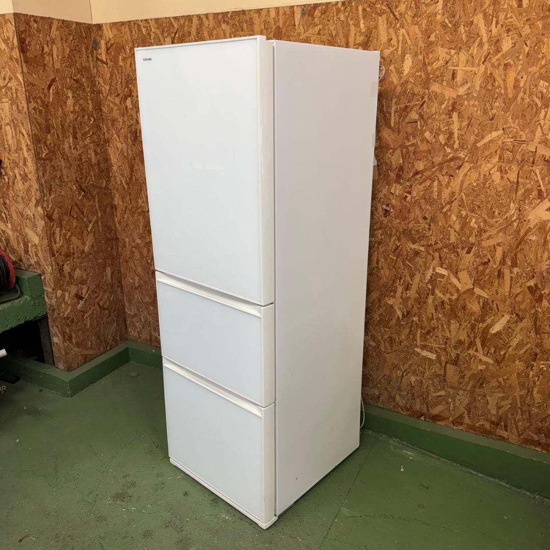 313 大型冷蔵庫　左開き　ガラスパネル　300L〜400L　自動製氷機　保証込