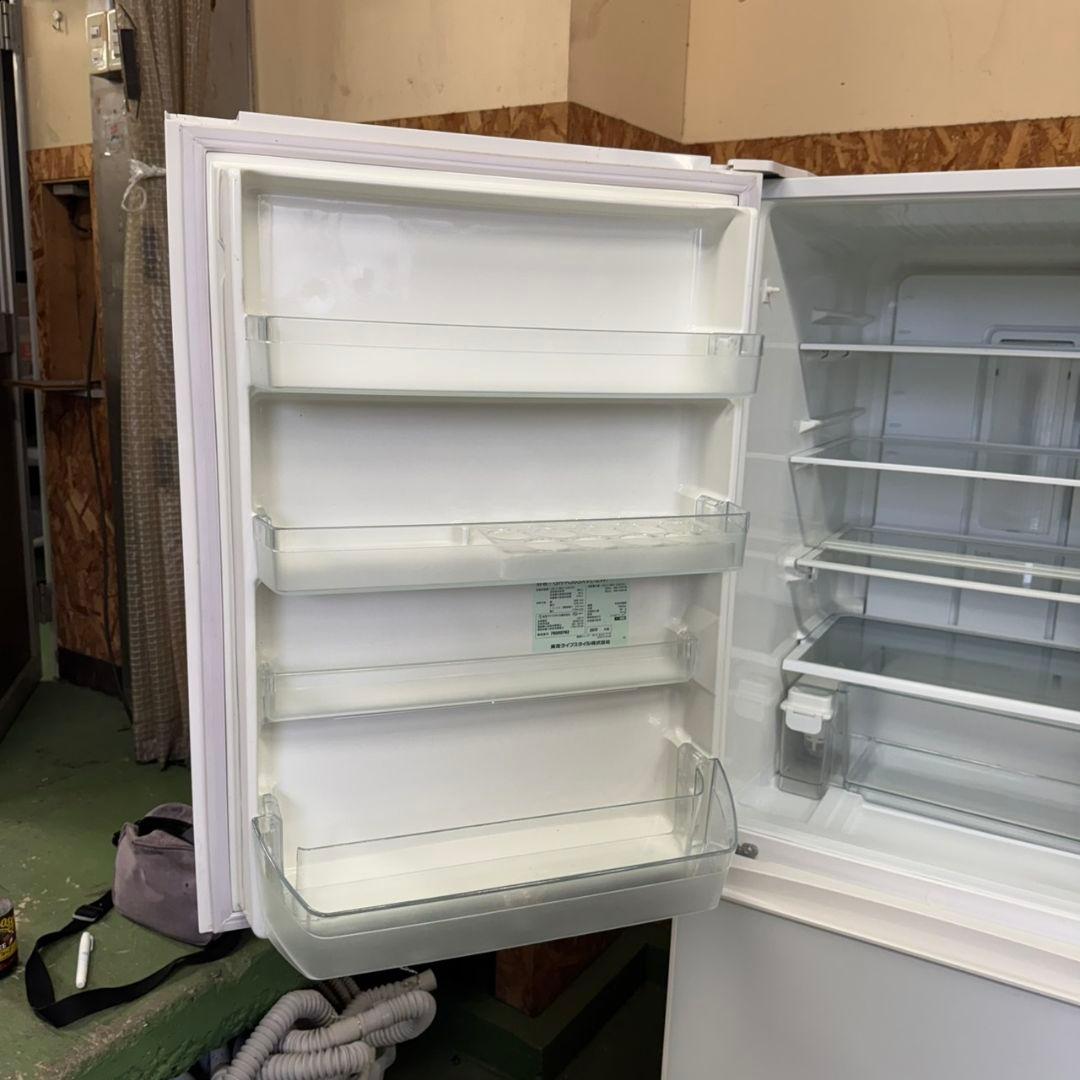 313 大型冷蔵庫　左開き　ガラスパネル　300L〜400L　自動製氷機　保証込