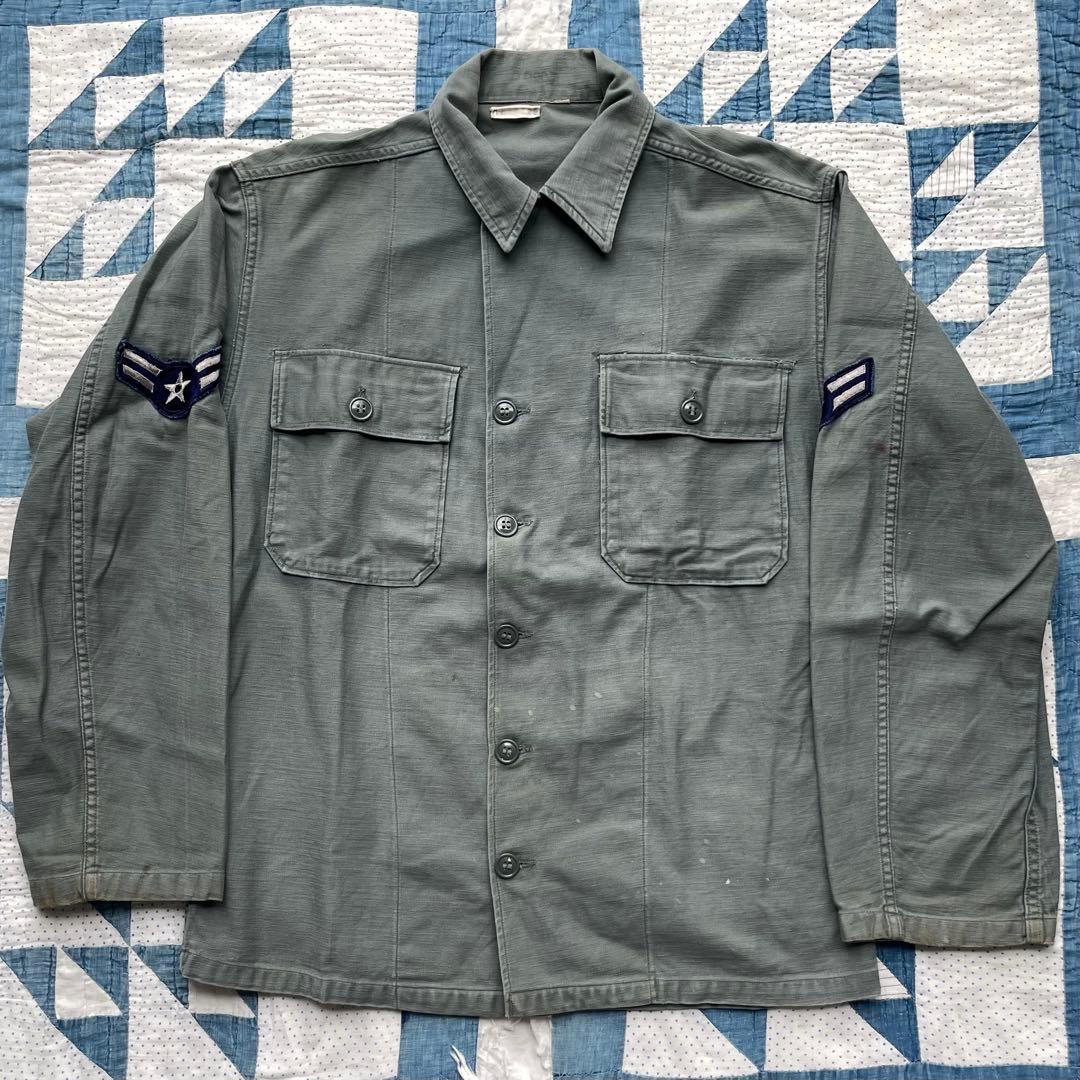 50s USAF ユーティリティシャツ セージグリーン
