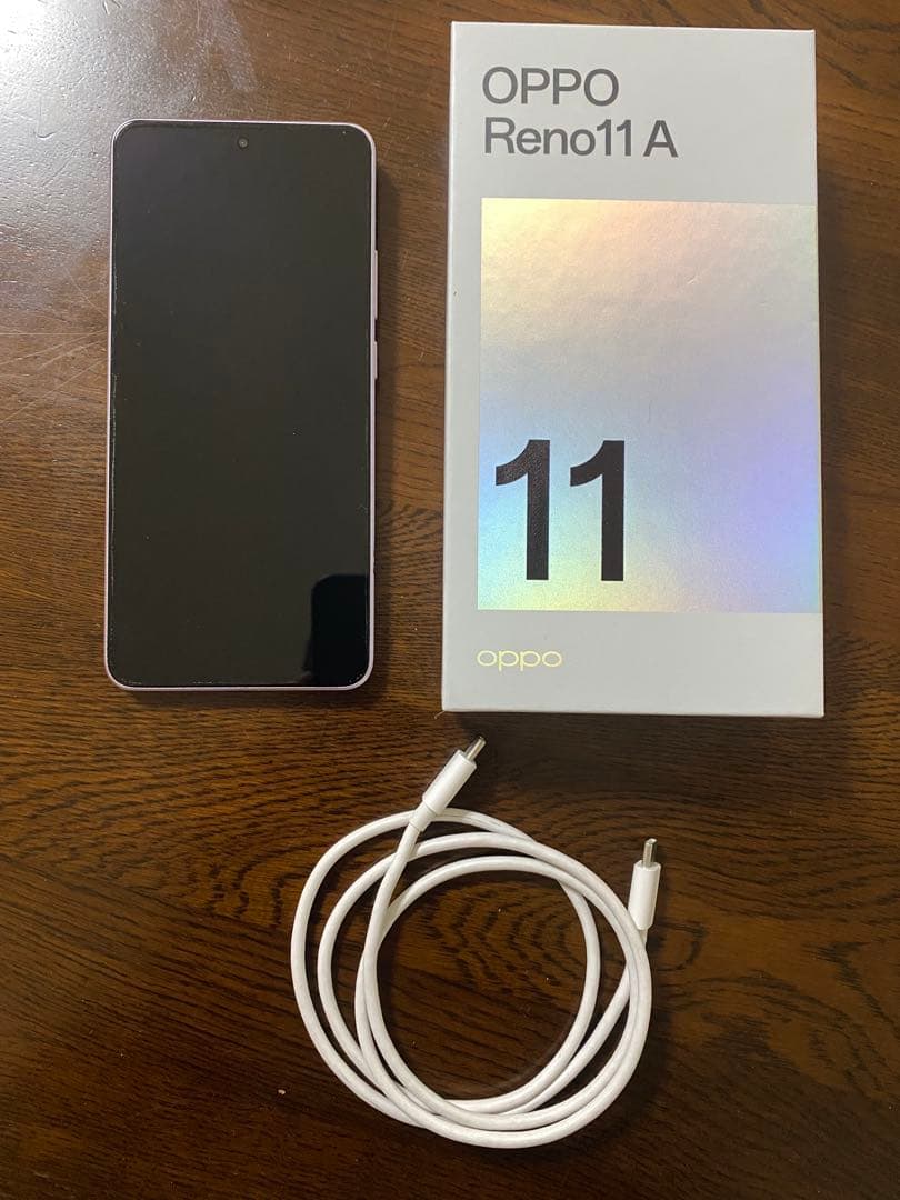 【使用短め美品】OPPO Reno11 A コーラルパープル +充電ケーブル