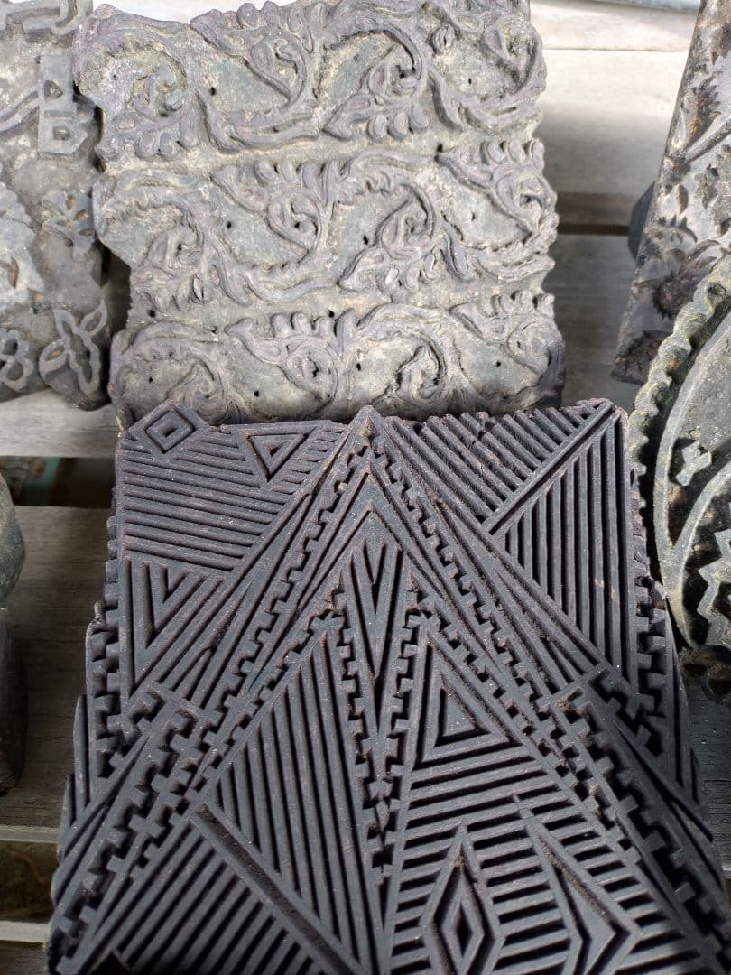 バティック 木型 木版 アンティーク ジャワ更紗