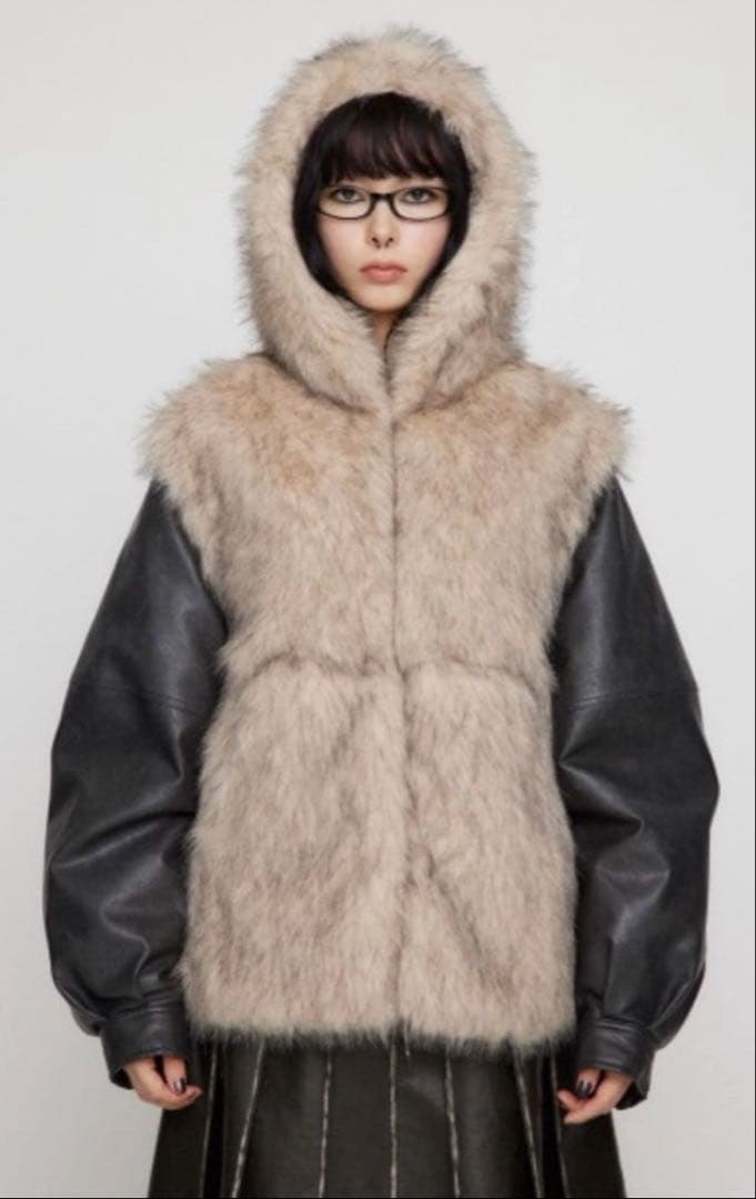 ラグアジェム LAGUA GEM 2WAY FAUX ファーブルゾン