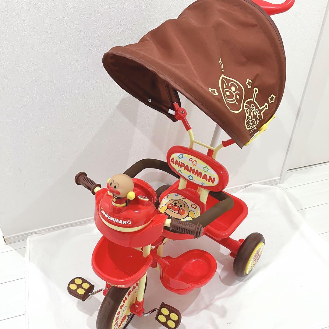 ジョイパレット 三輪車 おしゃべりアンパンマンSP ブザー付 サンシェード