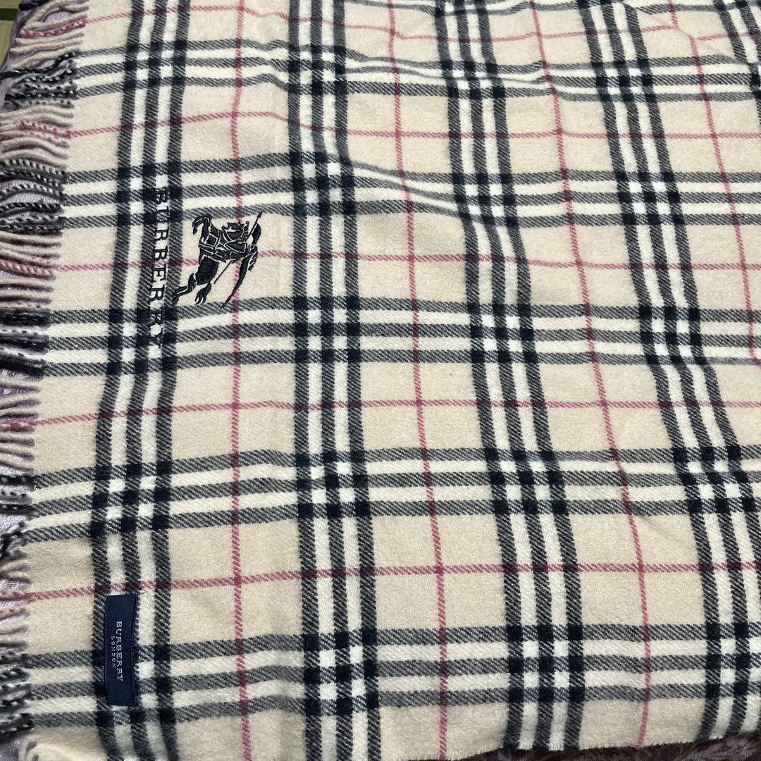 BURBERRY バーバリー ロンドン　ノバチェック柄ウールブランケット　膝掛け