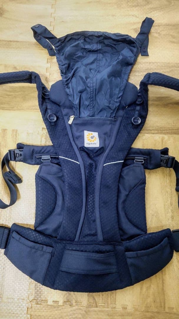 【美品】6点セット：エルゴ オムニブリーズ 抱っこ紐 ミッドナイトブルー