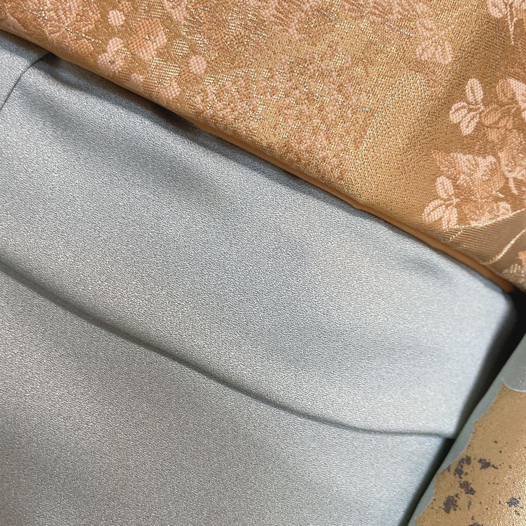 訪問着　フルセット　御所車　橘　金彩加工　落款　着物　風景画　H2