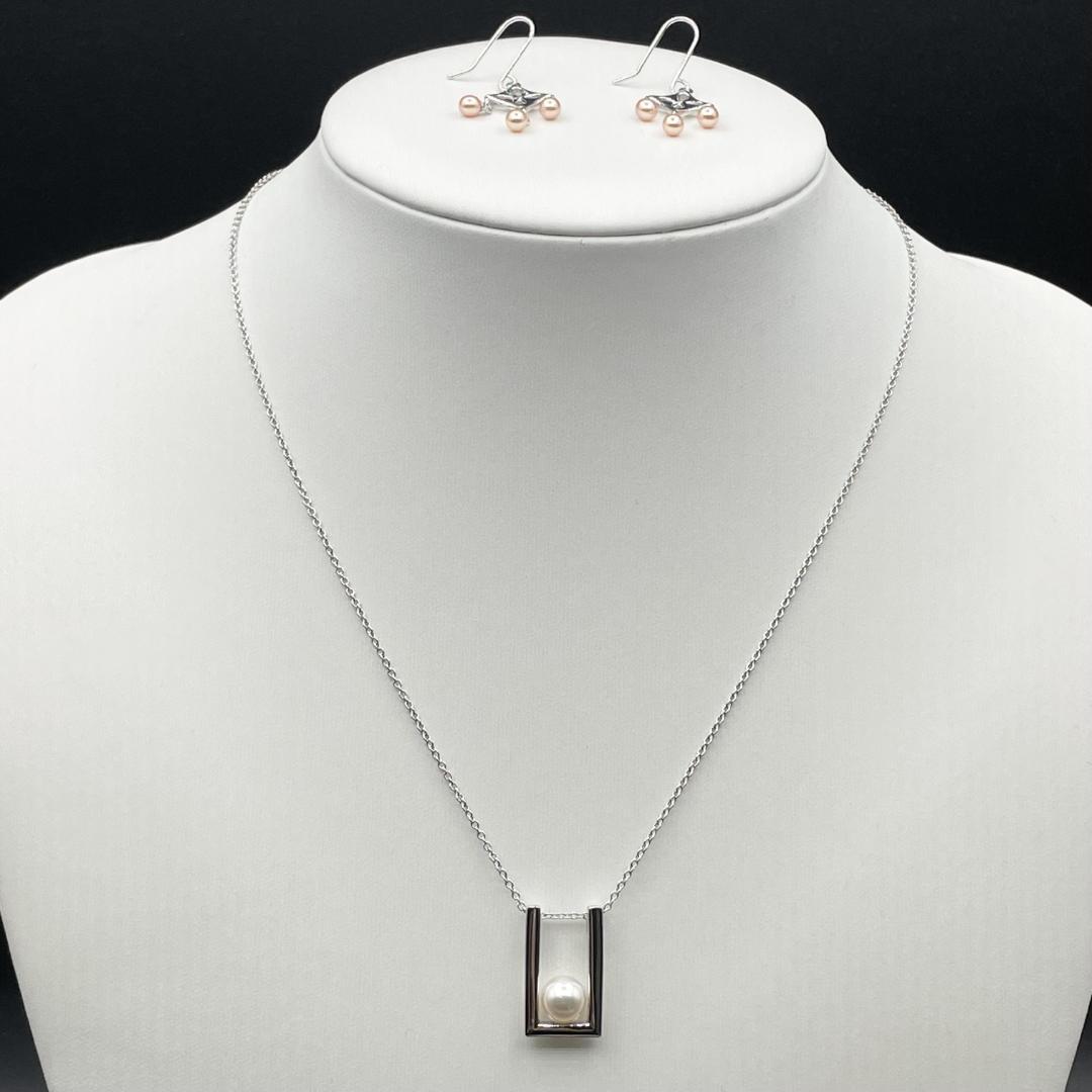 TASAKI アコヤ真珠 約3.5-6.5 ネックレス ピアス Silver