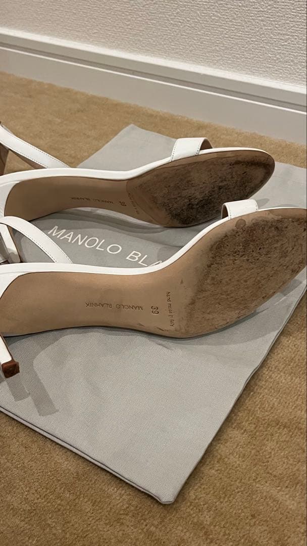 MANOLO BLAHNIK レザーサンダル　39