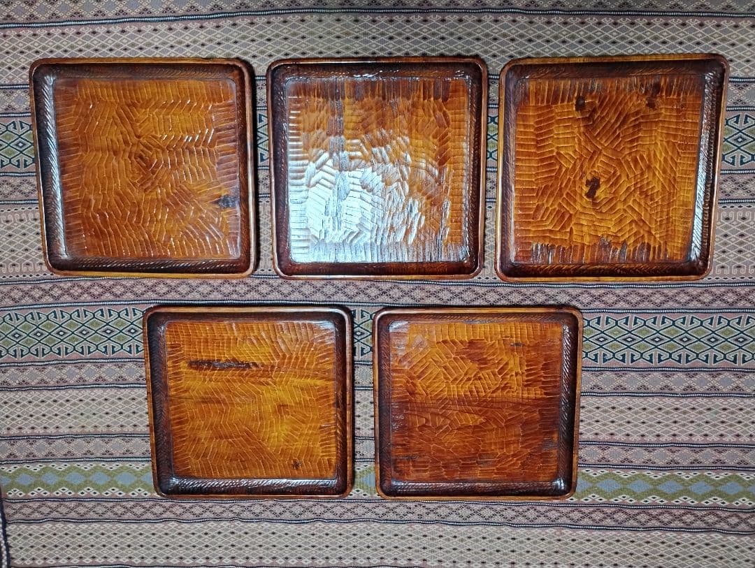 讃岐彫　お盆　５枚セット