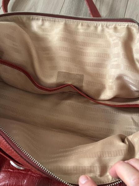 美品✨ アニアリ クロコ型押し レザー ボストンバッグ