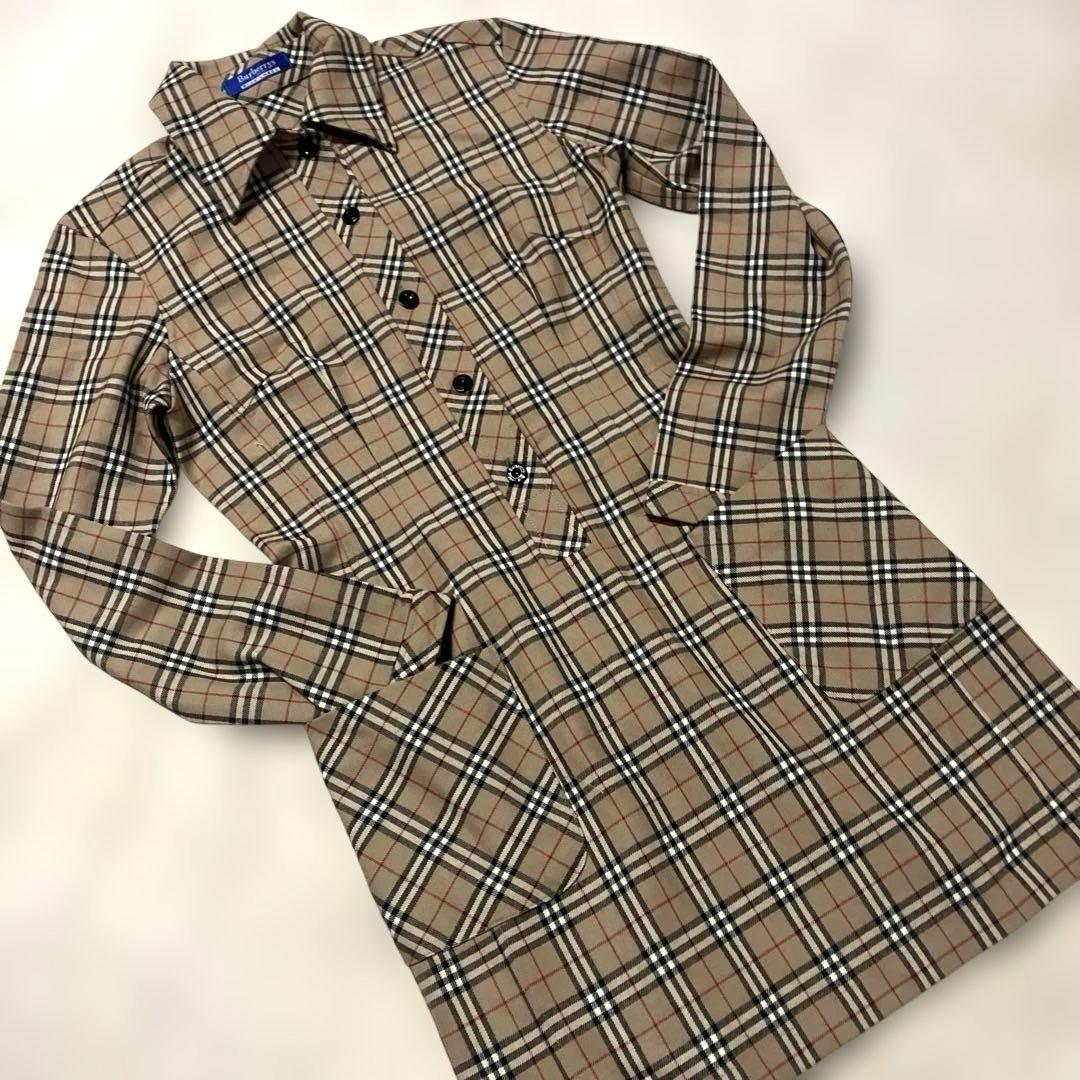 h16)美品バーバリーブルーレーベル　ストレッチワンピース　M〜Lサイズ