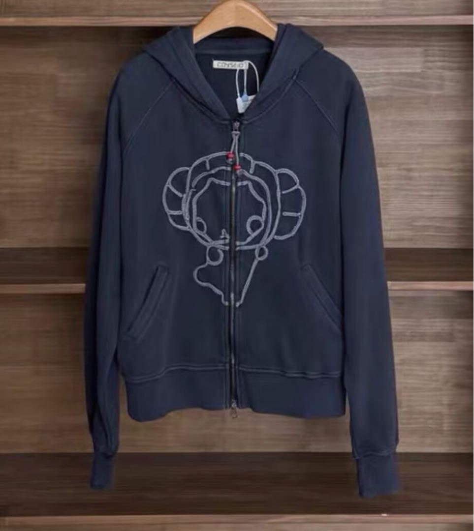 COYSEIO ASH ジップパーカー ネイビー