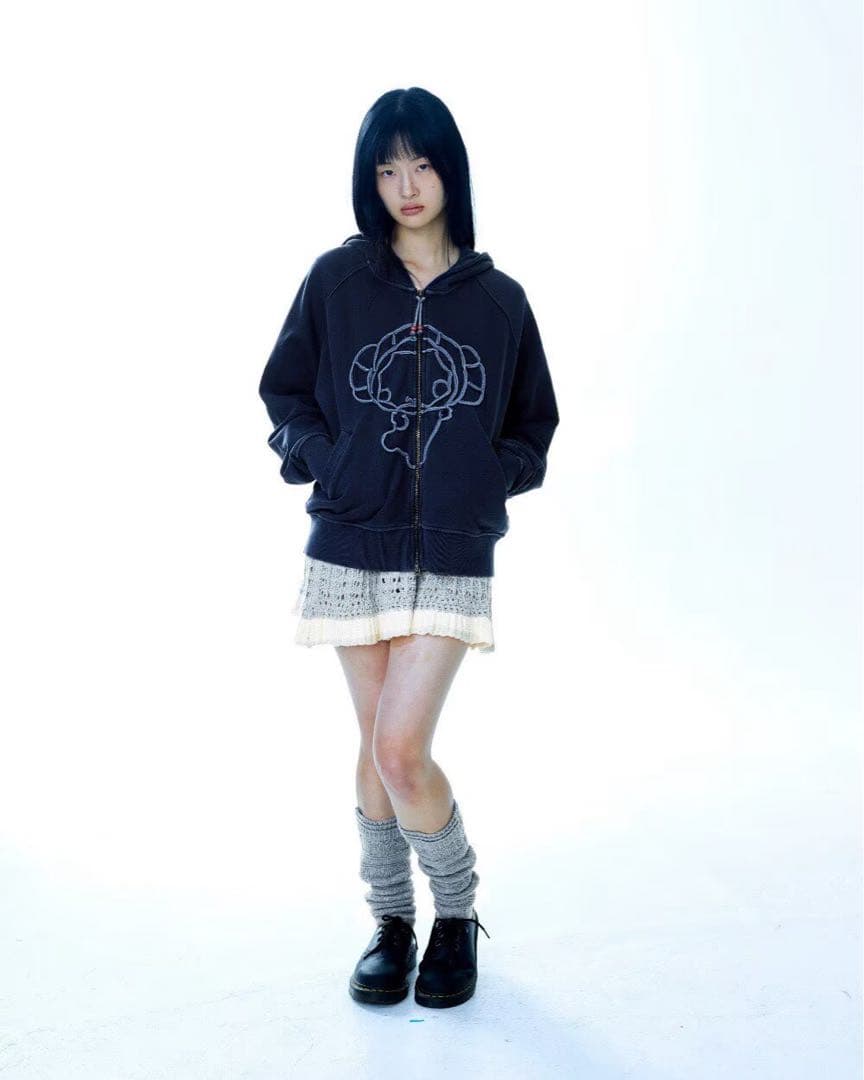 COYSEIO ASH ジップパーカー ネイビー