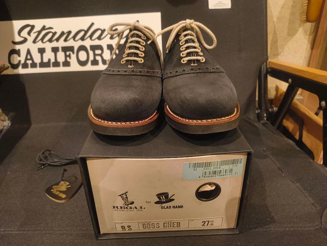 GLAD HAND REGAL サドルシューズ BLACK　SUEDE　27cm