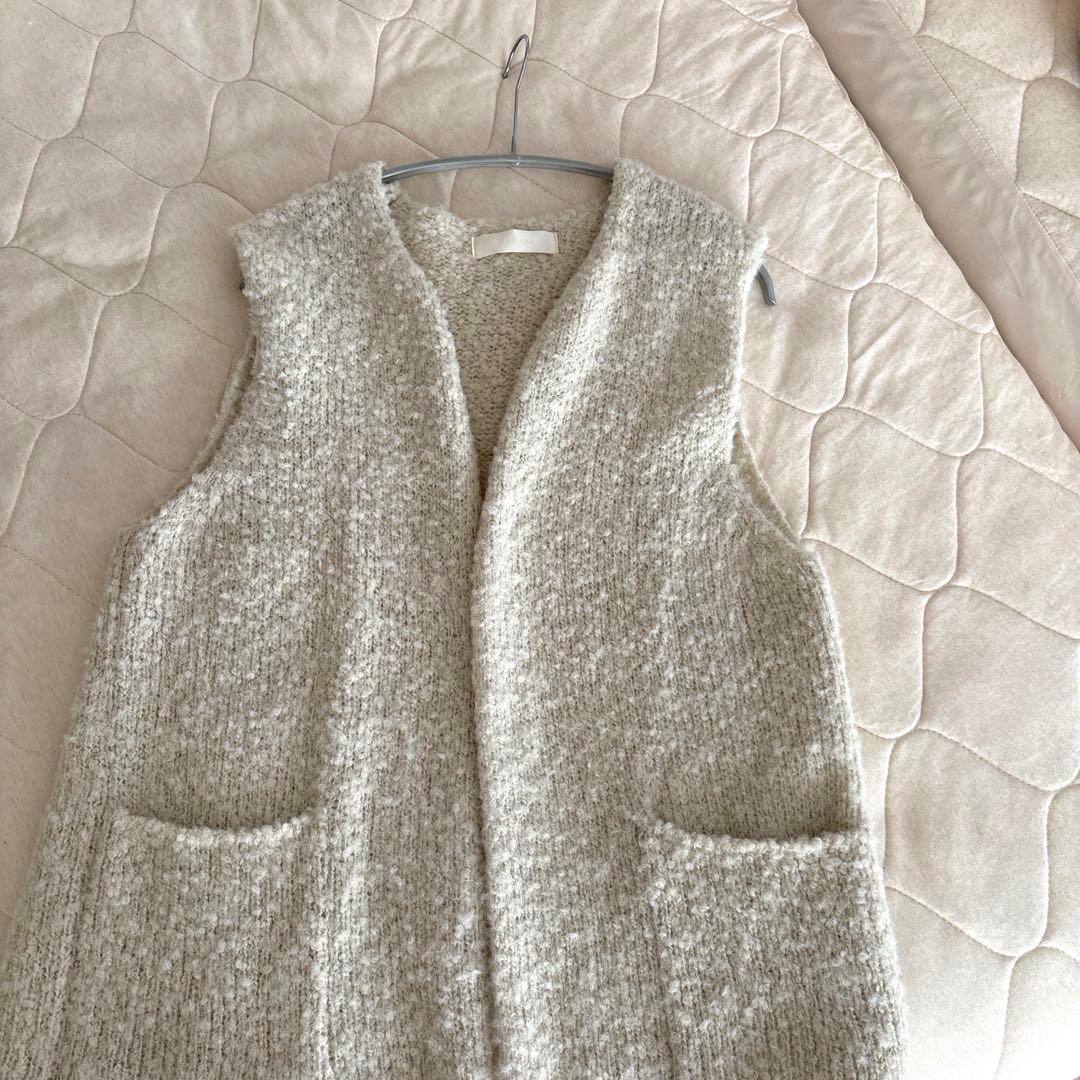 エヴァムエヴァ　alpaca wool vest [antique white]