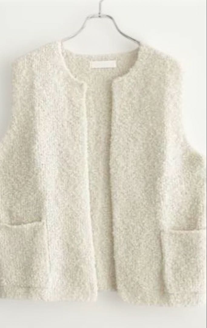 エヴァムエヴァ　alpaca wool vest [antique white]