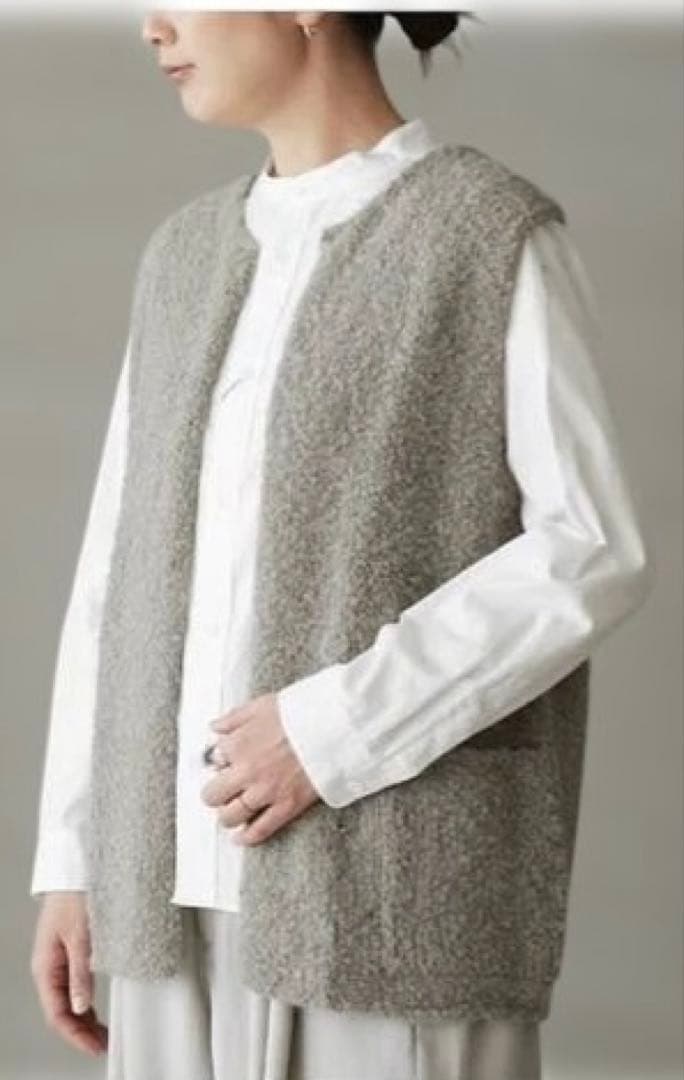 エヴァムエヴァ　alpaca wool vest [antique white]