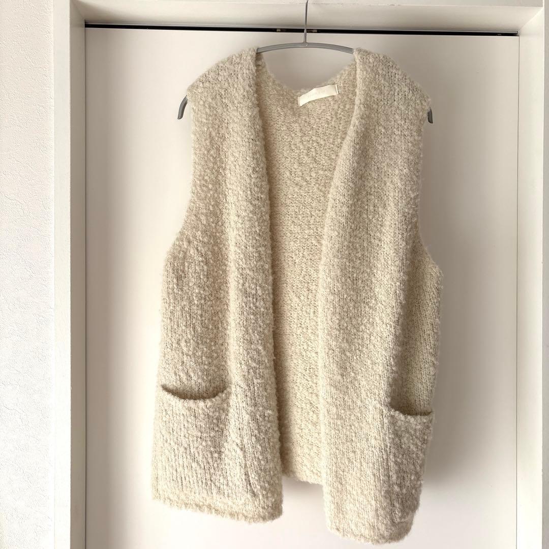 エヴァムエヴァ　alpaca wool vest [antique white]