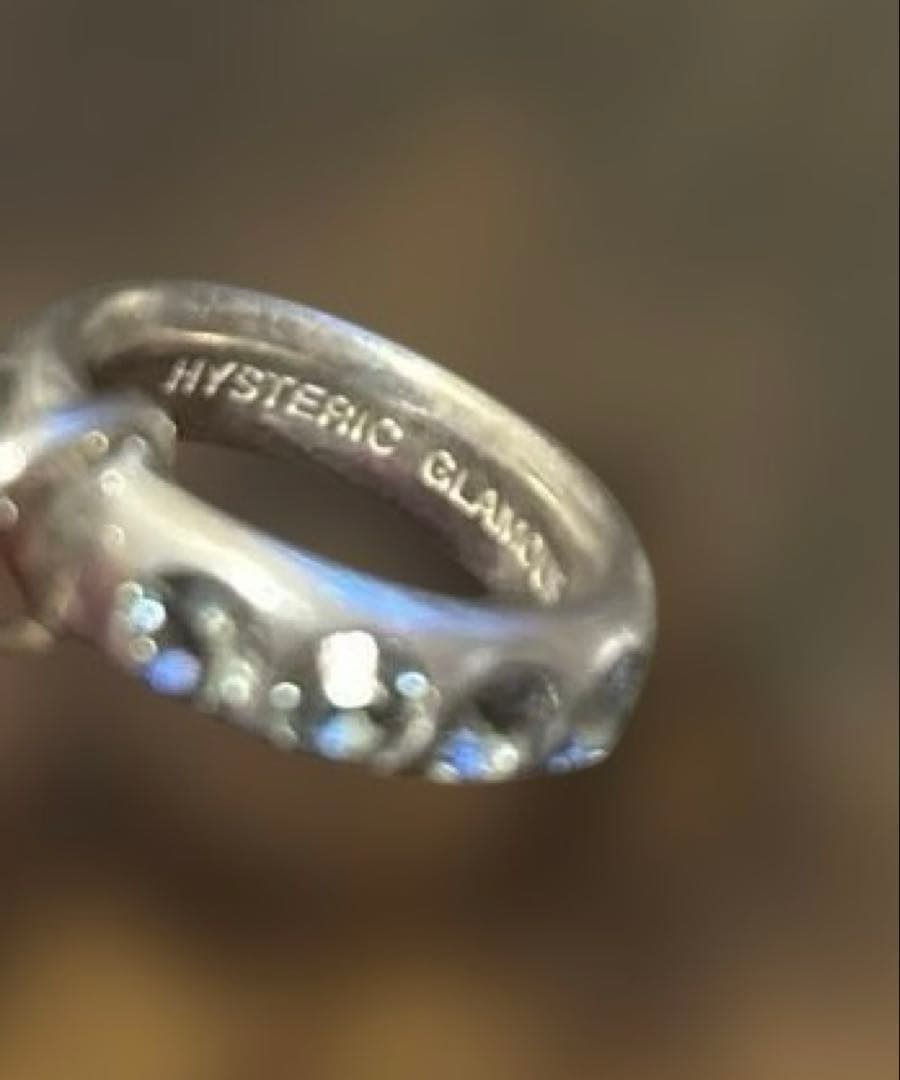 ヒステリックグラマー ドクロ スワロフスキー ピアス SV925 シルバー