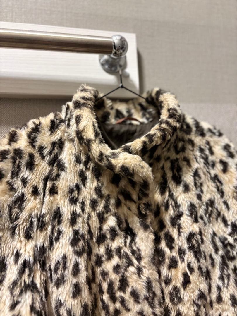 激レア！Y2Kヴィンテージレオパードフェイクファーコートボア極厚！