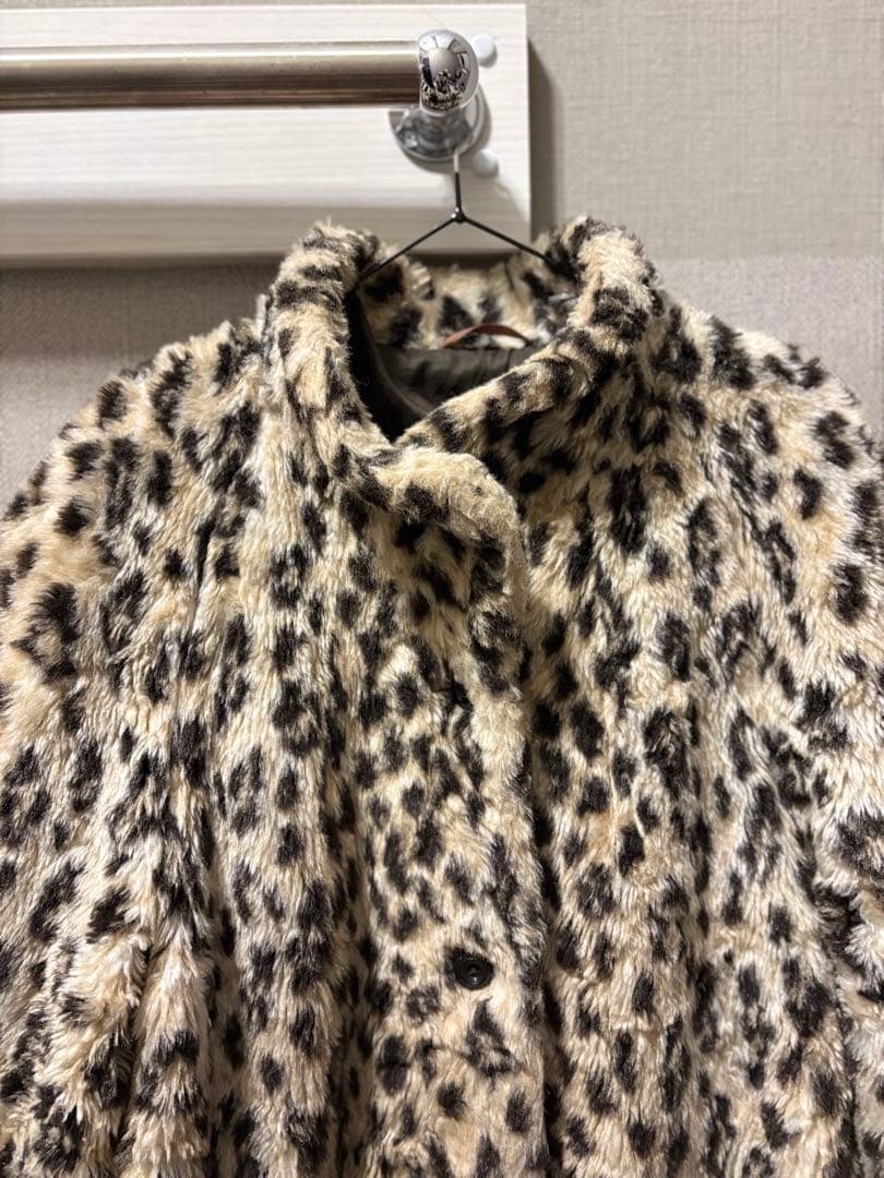 激レア！Y2Kヴィンテージレオパードフェイクファーコートボア極厚！