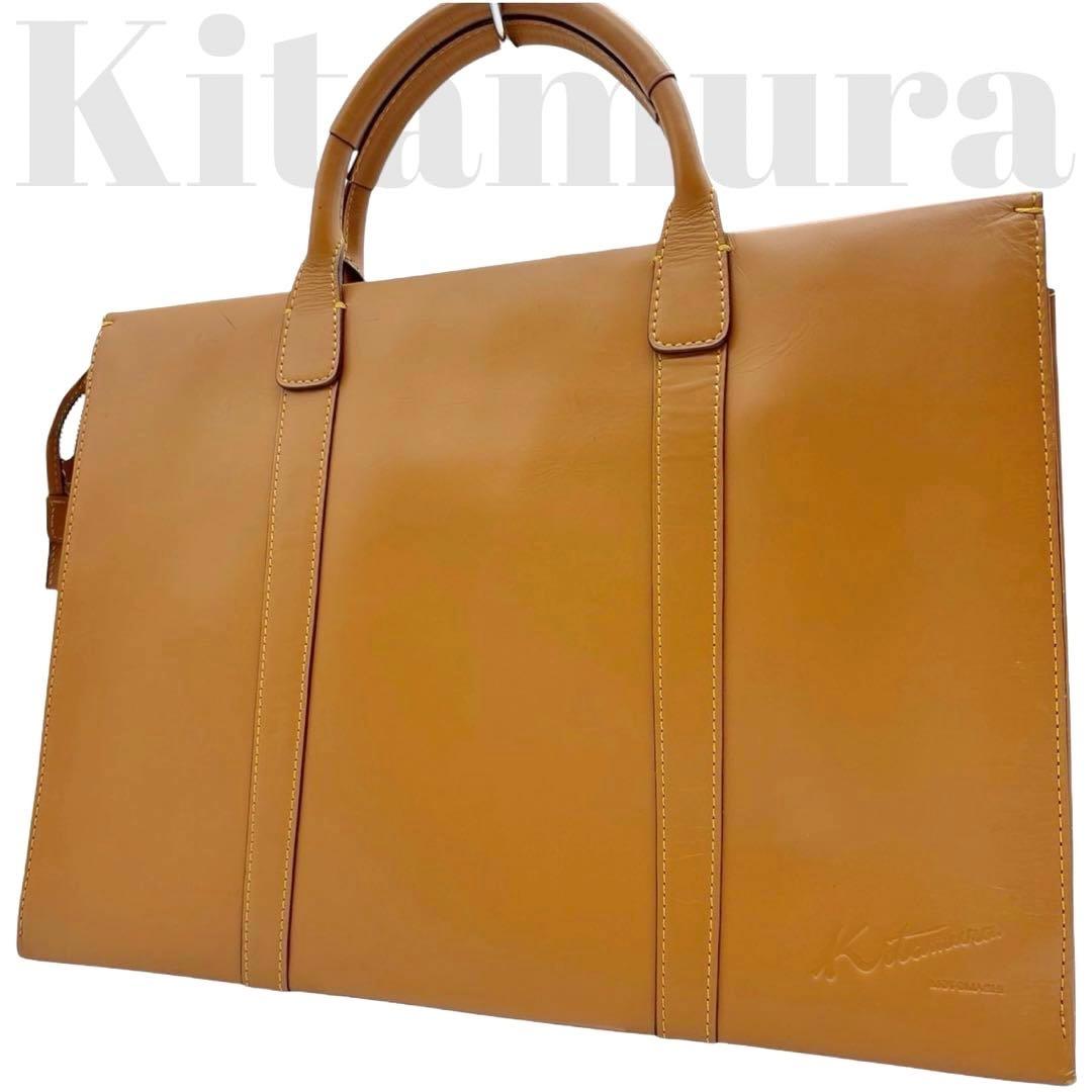 美品◎ キタムラ A4可 ビジネスバッグ ハンドバッグ トートバッグ レザー
