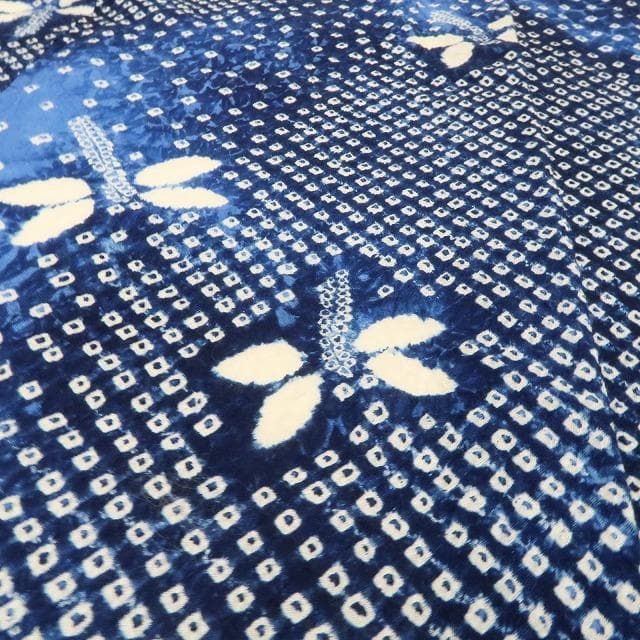 新品 やまと 有松鳴海絞り 蜻蛉 勝ち虫 夏着物 仕付け糸付 高級浴衣 6057