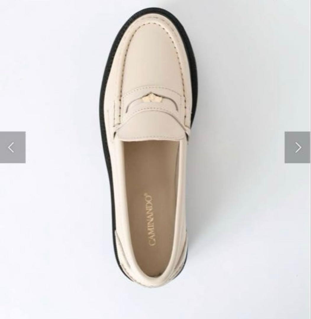 CAMINANDO 別注ボリュームソールローファー　ナチュラル