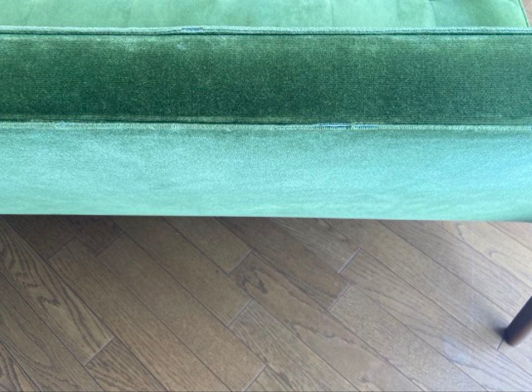 カリモク60　Kチェア　2シーター　モケットグリーン