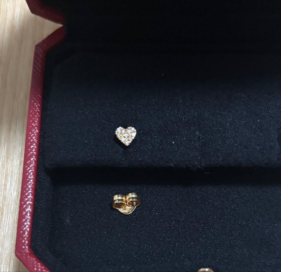 スタージュエリー K18 ダイヤハートピアス