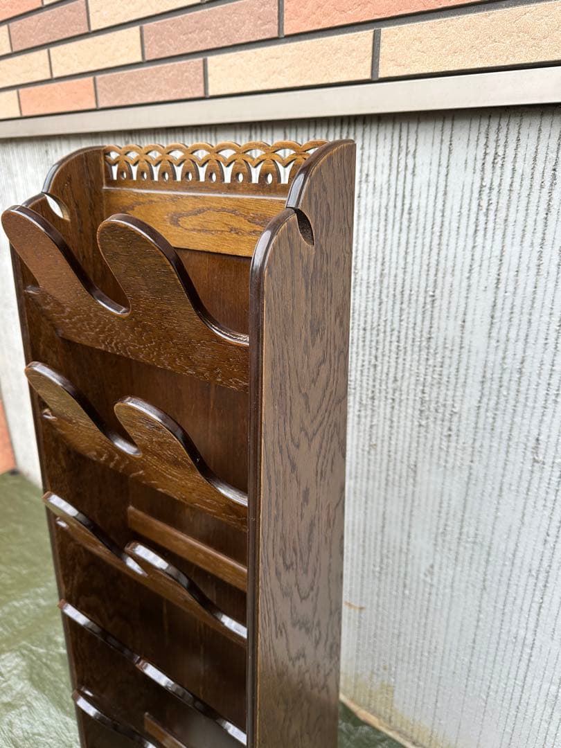 【スリッパラック】パリの雑貨屋　インテルナ南條　オーク材　国産　アンティーク◎