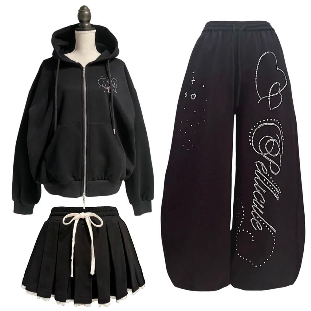 トップス pellicule motif stone big PK BLACK