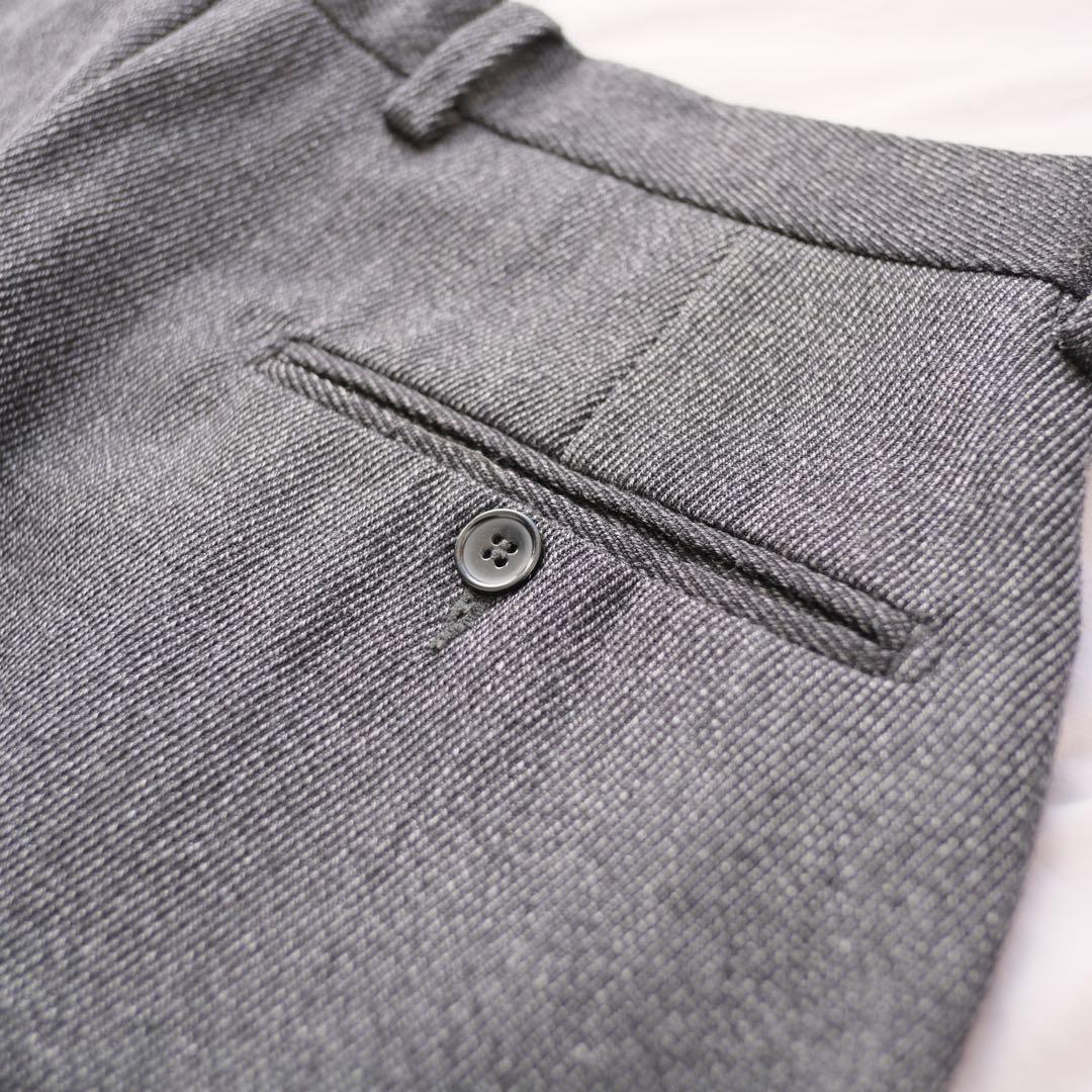 80s イタリア製 euro vintage チャコールグレー スラックス