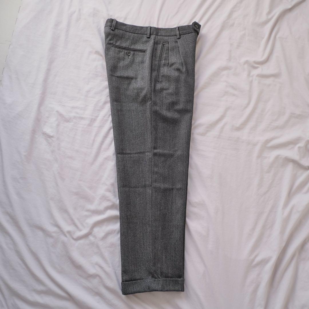 80s イタリア製 euro vintage チャコールグレー スラックス