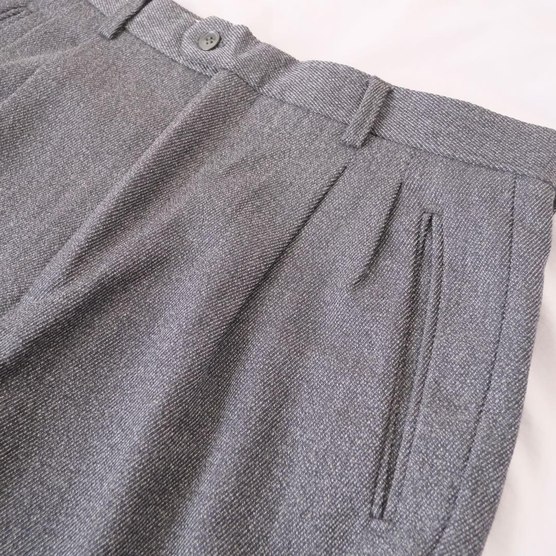 80s イタリア製 euro vintage チャコールグレー スラックス