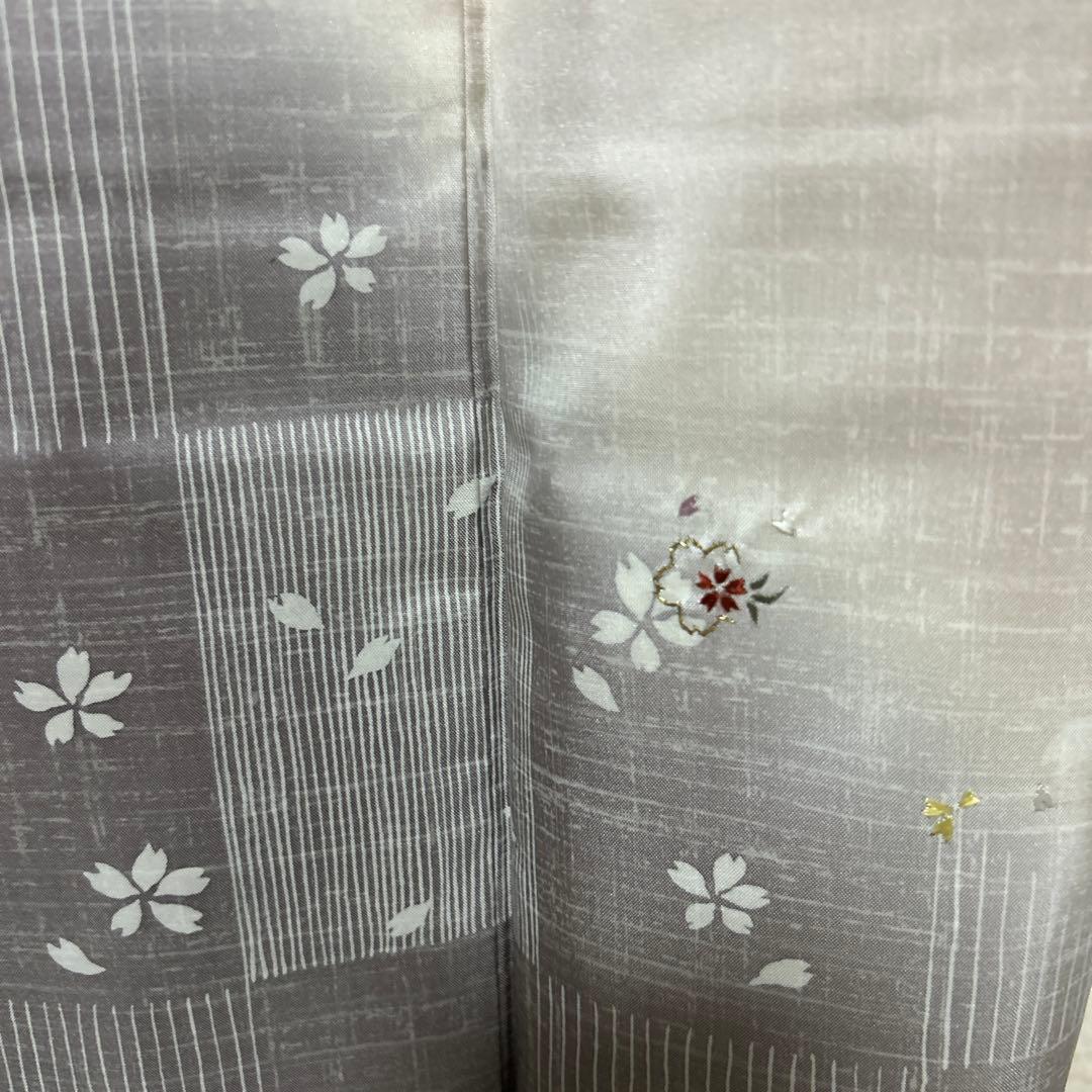 着物　縞大島　付け下げ訪問　トールサイズ 裄長