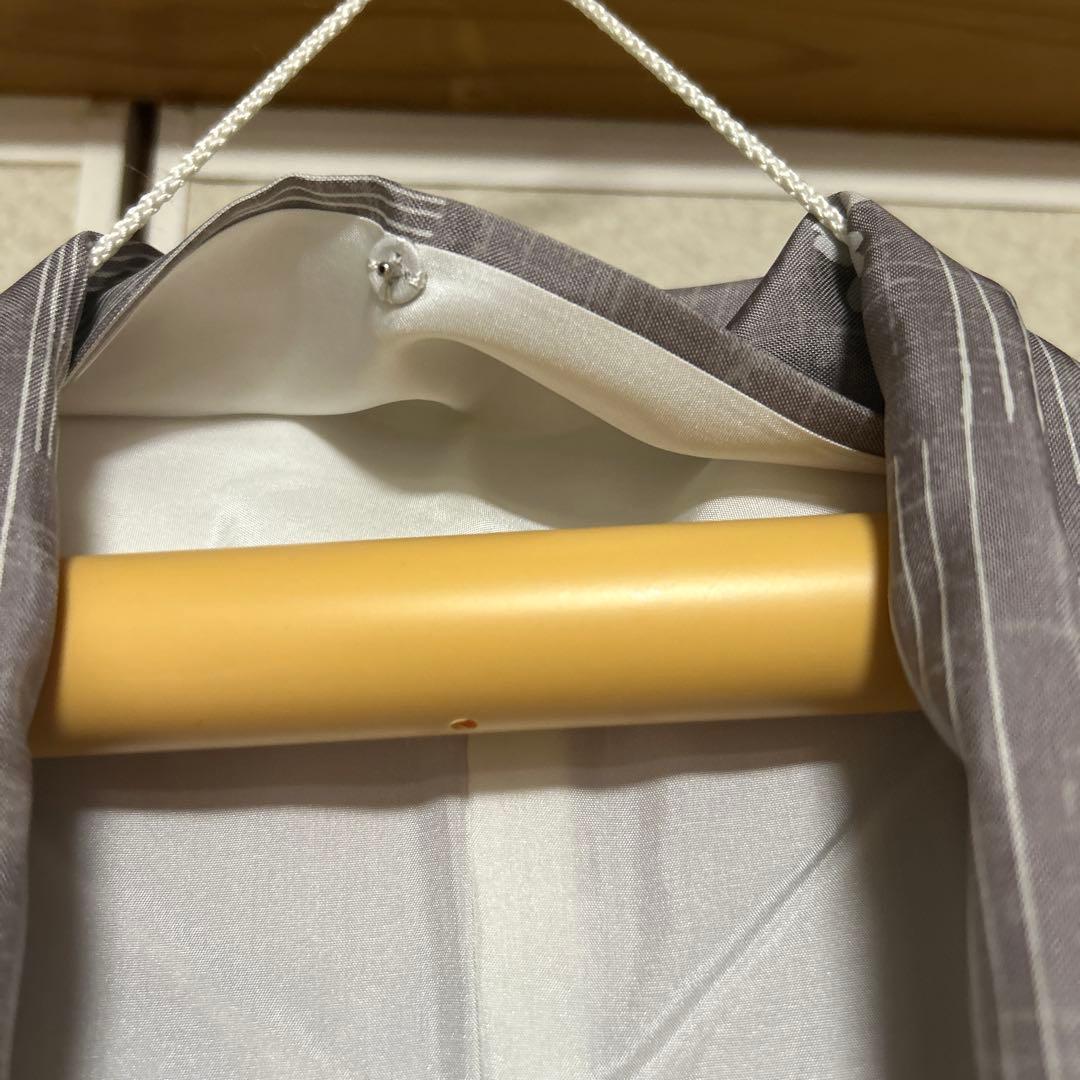 着物　縞大島　付け下げ訪問　トールサイズ 裄長