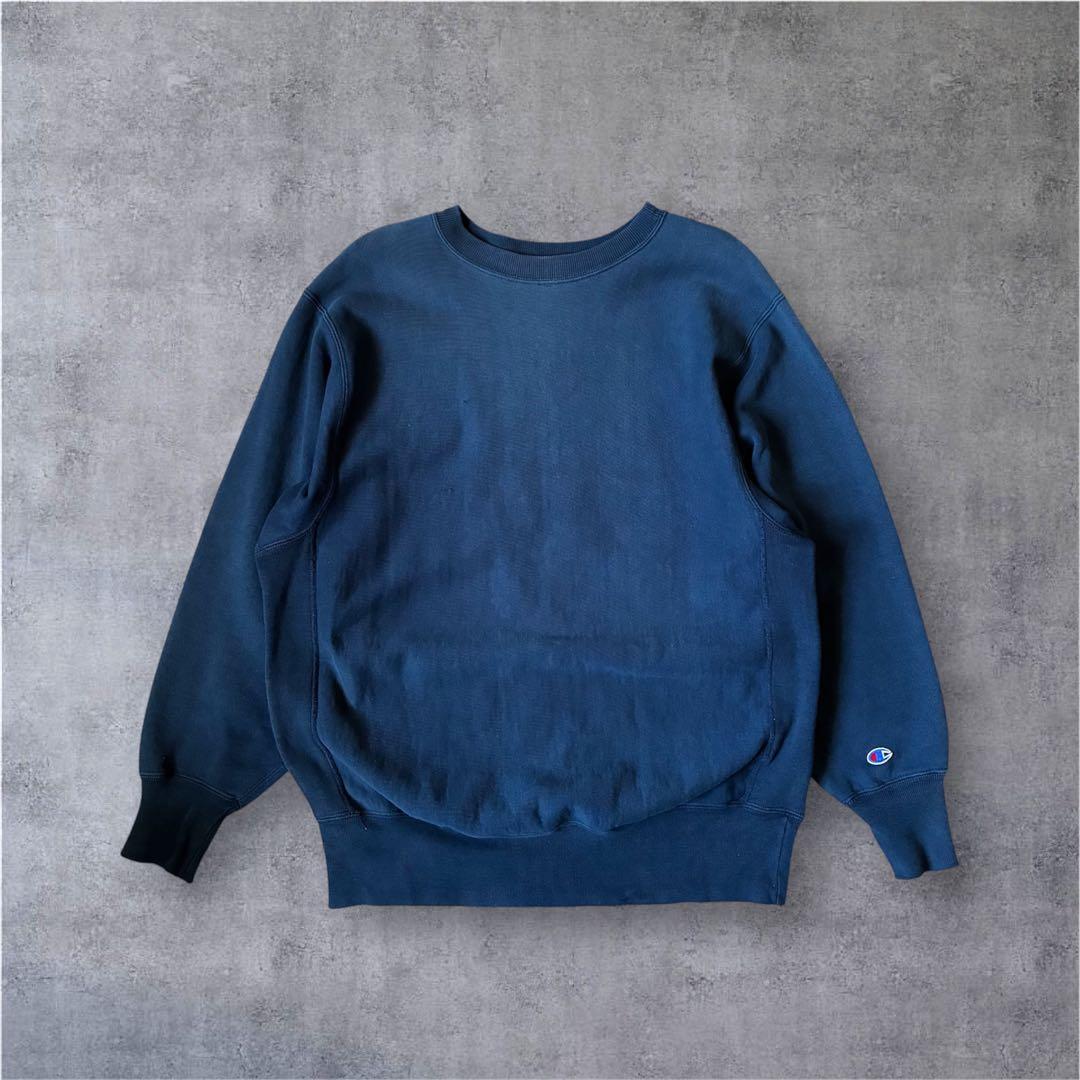 90s USA製　目無しチャンピオンリバースウィーブ ネイビーXL