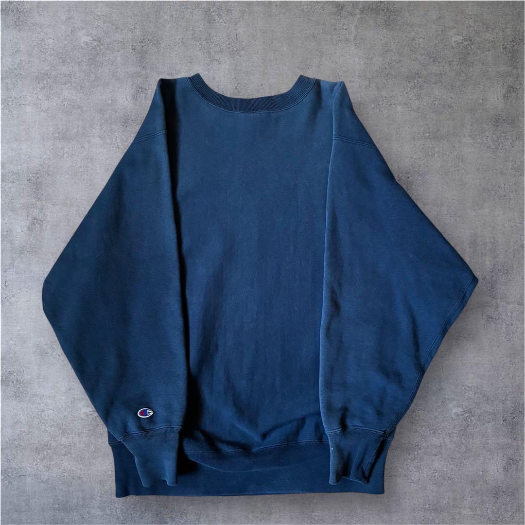 90s USA製　目無しチャンピオンリバースウィーブ ネイビーXL